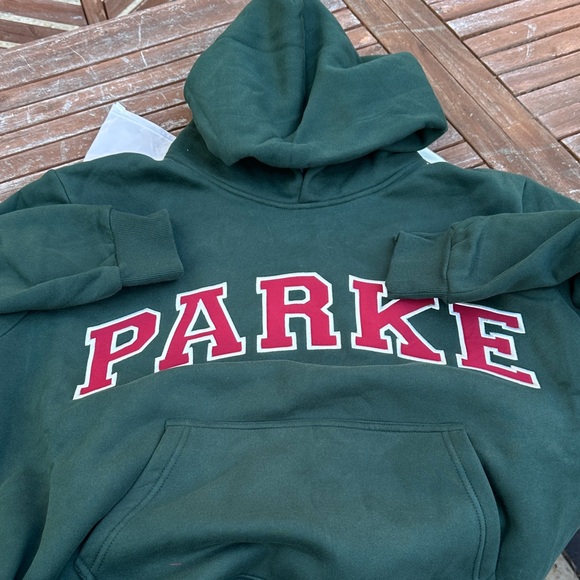 New Holiday PARKE Green Hoodie Sweatshirt with tags - Picture 2 of 2